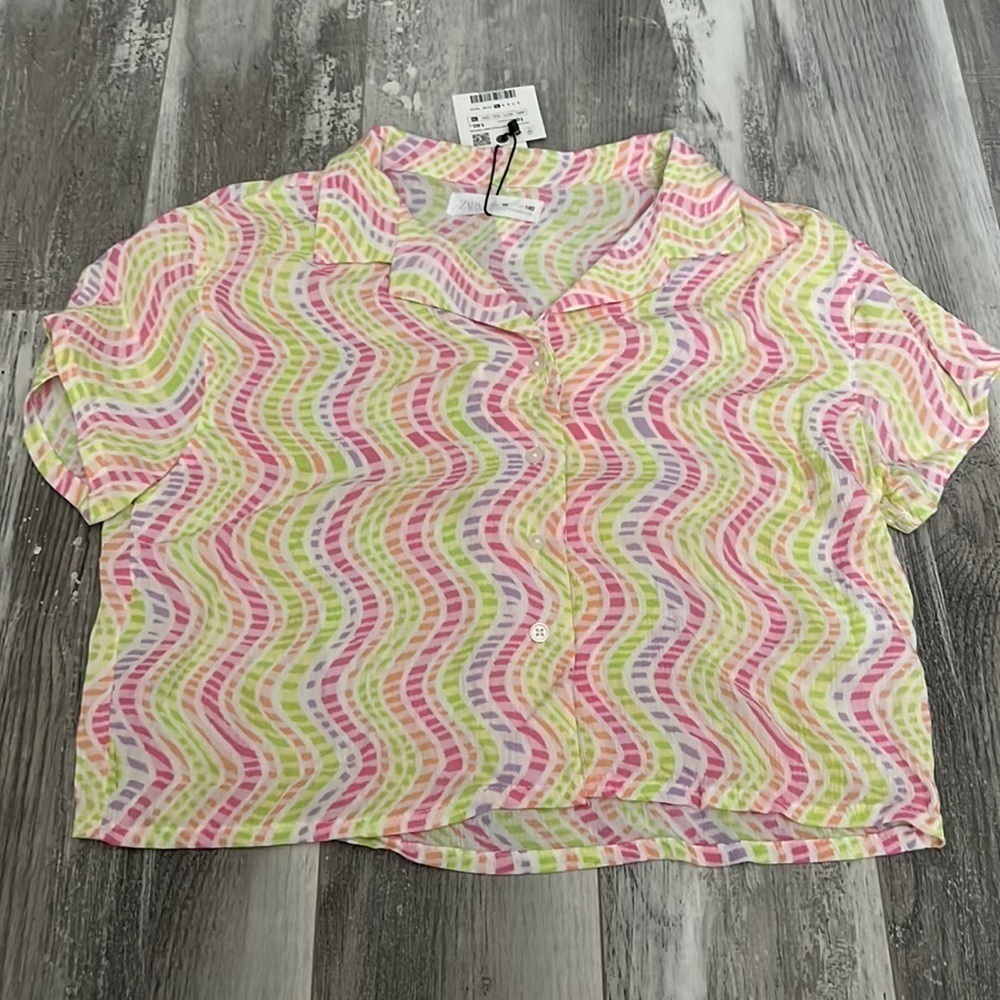 Zara Printed Top and Shirt Set